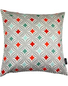 McAlister Textiles Laila Geometric Cushion Cover Orange Grey Blue 45cm x 45cm