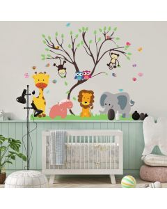 Walplus Monkey Animal Forest Tree Kids Wall Sticker 150 cm L X 120 cm W