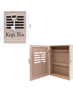 Maison Key Box Wall Mounted Storage Cabinet Key Brown and White    