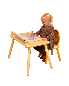 Liberty House Toys Jungle Writing Table with Lego Construction Board Yellow