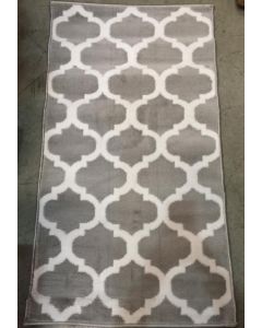 House Additions Trendy Collection Rug, Light Grey White 60Wcm x 110Lcm