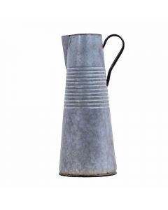 House Additions Levens Galvanised Outdoor Metal Pitcher Vase 42cm H