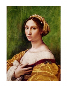 House Addition Portrait Of A Young Woman By Raphael Workshop Unframed Art Print 