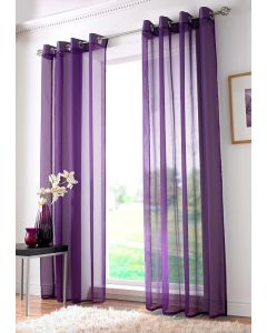 Alan Symonds Eyelet Curtain Plain Purple 145 cm x 183 cm