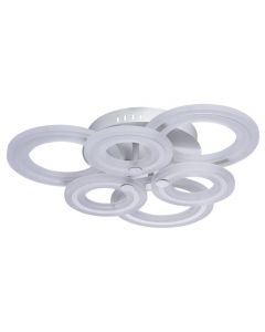 MW-Light Contemporary Style Circled Ceiling Light, White Metal Acryl LED
