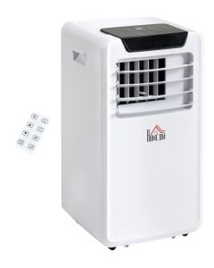 HOMCOM 4-In-1 10000 BTU Air Conditioner Portable Cooling Dehumidifying Ventilating White