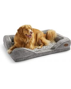 Silentnight Orthopaedic Luxury Pet Dog Bed Cosy Comfortable Large Grey