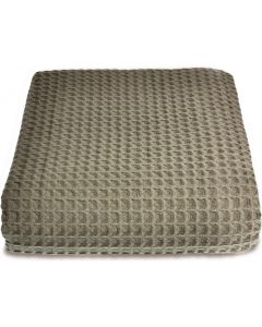 Hotel Collection Waffle Double 4FT 6 Throw Blanket Khaki Green 175 x 225 cm