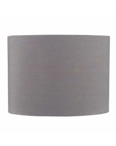 Pacific Steel Grey Oval Poly Cotton Lamp Shade 30cm x 22cm H