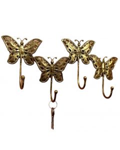 Originals Quad Wall Hook Butterfly Antique Gold 36cm