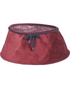 URBNLIVING Christmas Velvet Tree Skirt Base Floor Cover 40 cm Dark Red