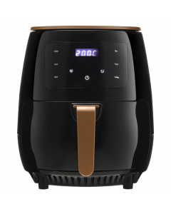 Living and Home 4 Litre Air Fryer With Non Stick Basket And Digital Screen Control Black