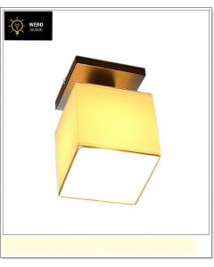 Wero Design Vigo 1 Ceiling Light Semi flush Mount with Ivory Cream Shade 18cm H