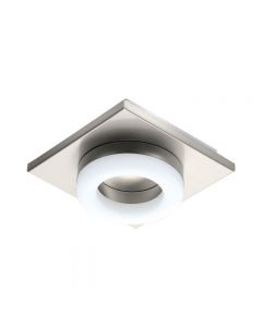 Eglo Palena LED Wall and Ceiling Light Satin Steel Nickel Mat Silver 1 Light