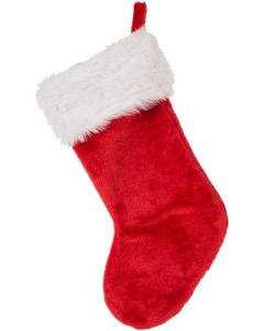 Glitzhome Christmas Décor Hooked Stocking Handmade Red  