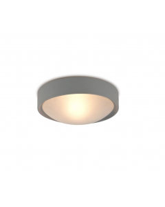Deco Rondo 1 Light Ceiling lamp Silver Frame With Frosted Glass