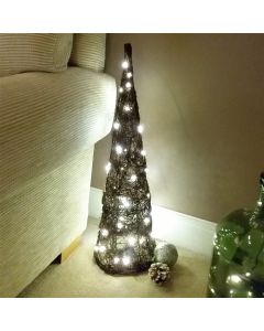 Paws & Petals Pre Lit LED Christmas Tree Cone Decoration 70cm