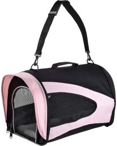 Mool Lightweight Fabric Pet Dog Carrier Crate Small Pink and Black