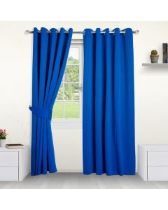 Home Treats Eyelet Blackout Curtains Blue W 229cm x 229cm Drop