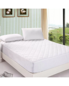 House Additions Luxury Bed Linen Quilted Mattress Protector King 5FT White 