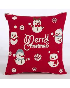The Seasonal Aisle Rodriquez Christmas Theme Cushion Cover Red, 45cm x 45cm 