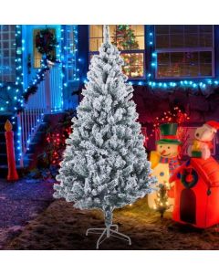 Micozy Snow Frosted Christmas Tree 5FT Green 150cm H