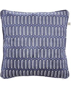 Dutch Decor Cushion Cover Elongated Dots Viscose Navy Blue 45cm   
