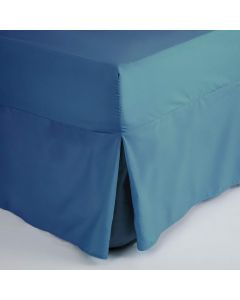 Belledorm Percale 200 Thread Fitted Valance Sheet, Double 4FT 6 Navy Blue