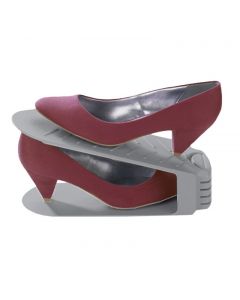 Wenko Shoe Storage Accessory, Plastic, Grey, Set of 4