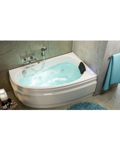 emotion Startdust Premium Bathtub Whirlpool Right 150 x 95cm White