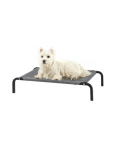 Bunty Elevated Dog Bed Portable Waterproof Outdoor Raised Camping Pet Basket Medium Grey