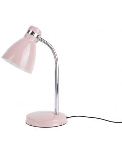 Leitmotiv Table Lamp Study Metal Light, Pink Shade 32cm H