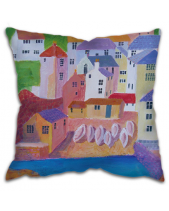 Scatter Cushion Art Cushion Cover Blue Pink 44cm
