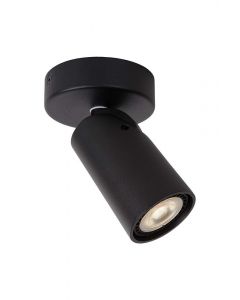 Lucide Xyrus 1 Ceiling Light Spotlight Black 12.5cm H x 9cm W x 9cm D