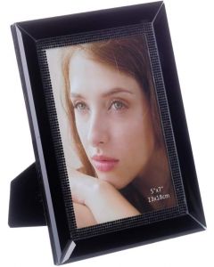 Ixia Home Décor Luxury Black Glass Photo Frame 13 x 18 cm 