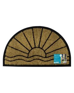 JVL Comfort Sunset Halfmoon Coir Tuffscrape Doormat 40 x 70cm 