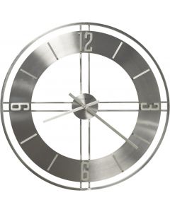 Howard Miller Stapleton Wall Clock Oversized Iron and Nickel with Quartz Movement