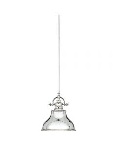 Quoizel Emery Mini Ceiling Pendant 1 Light Vintage Style, Imperial Silver 