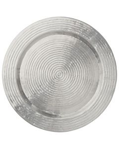 Lene Bjerre Dekorations Bakke Liana Tray Round Handmade Silver 46 cm