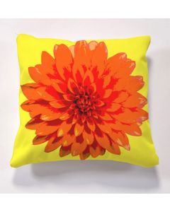 Aqua Water Cushion Cover Set Of 2 Outdoor Flower Orange 45cm x 45cm 