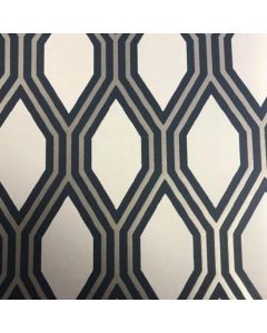A-Street Prints Honeycomb Geometric Wallpaper, Navy Blue