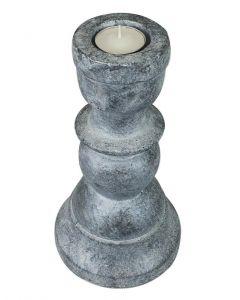 All Chic Handmade Rustic Cement Candle Stick Holder Garden Decor Tealight Grey 29.5cm x 14cm