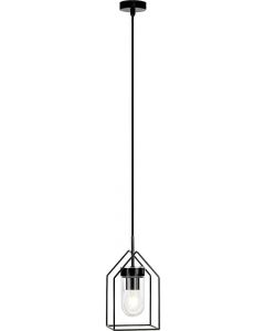 Brilliant Home Outdoor Pendant Light 60 W Clear Glass and Metal Black Finish 
