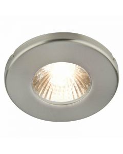 Knightsbridge SH02CBR 35W Stainless Steel Round Shower Bathroom Light IP54 