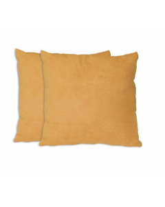 KBT Bettwaren Suede Effect SET OF 2 Cushion Cover Mustard Yellow, 40cm x40cm