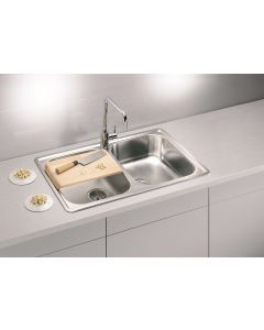 Alveus Line 90 Kitchen Sink 79cm x 50cm 18/10 Stainless Steel in Satin finish