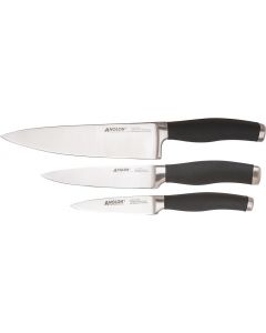 Anolon Advanced Soft Grip Knife Starter Set, Black, Set of 3 