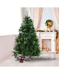 HOMCOM 150cm Christmas Tree 100 LED Lights Warm White 5FT