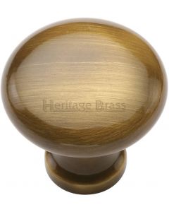 Heritage Brass C113 32-AT Mushroom Cabinet Knob Finish Antique Brass Old Gold 32mm
