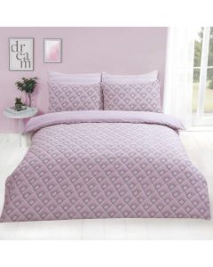 Dreamscene Warrior Bed Duvet Cover Set 6ft Super King Geometric Blush Pink